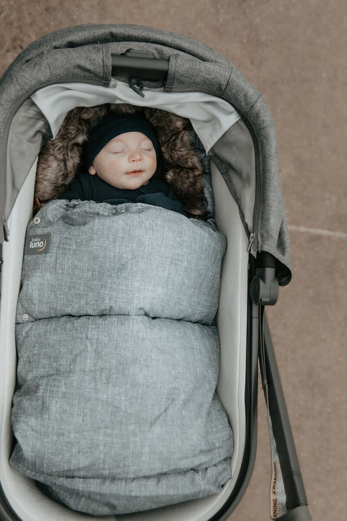 Brievelo Nordic Footmuff Chic Grey pram liner